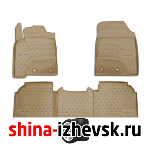 Коврик Autofamily коврики в салон для LEXUS LX570, 2012-  5 мест, 3 шт. ,бежевый) в Ижевске